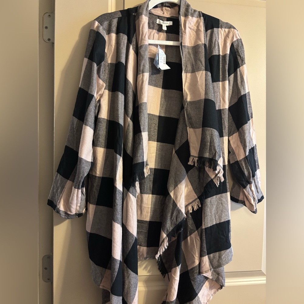 Maurice’s Plaid Open Front Cardigan Sweater